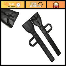 Knights Templar Sword Carrying Case - Black Leather Soft Padded Storage Bag picture