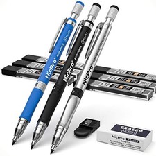 Nicpro 11 Pieces 2Mm Mechanical Pencil Set, 3 PCS Carpenter Drafting Pencil 2.0 picture
