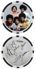 THE JACKSON 5 - MUSIC LEGEND - POKER CHIP -  ***SIGNED*** picture