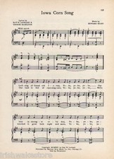 UNIVERSITY OF IOWA Unofficial State Song Sheet 1941 
