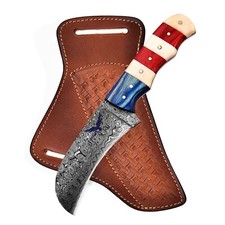 Handmade Lineman's Hawkbill Electrician Knife with Sheath, Fixed blade knife picture