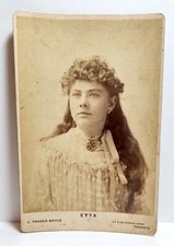 1880s stage actress Etta Butler, cabinet card photo history Bryce Toronto picture