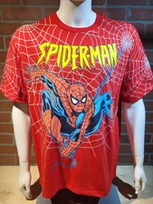 Marvel Spiderman All-Over Web Pattern T-Shirt Mens Size XL NEW picture