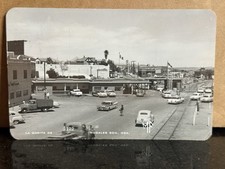 1958 Nogales Sonora Mexico RPPC Postcard La Garita Border Town Checkpoint Cars  picture