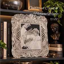 Mikasa Timeless Love Lead Crystal Picture Frame, Germany, 15x13, Holds 9x7 picture