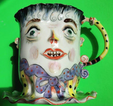Irina Zaytceva Original Handmade Whimsical Artsy Porcelain Cup Mug picture