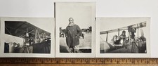 3 WWI 1918 Photos Aerial Camera Biplane Pilot Crash USS Rainier Clerf Archive picture