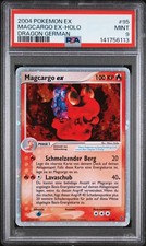 2004 Pokemon Card EX Magcargo EX-Holo #95 PSA 9 MINT GERMAN  picture