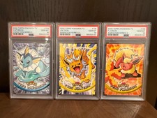 2000 TOPPS POKEMON TV Animation 134-136 SEQ PSA 10 Vaporeon Jolteon Flareon Lot picture