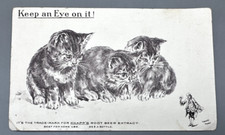 KNAPP'S ROOT BEER EXTRACT VICTORIAN TRADE CARD WITH CATS, 