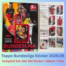 Topps Bundesliga Stickers 25/26 2025/2026 Complete: 362 Stickers + Hardcover Album picture