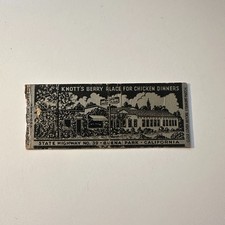 Knott's Berry For Chicken Dinners Buena Park CA Vintage Matchbook Cover 5MB126-1 picture