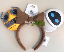 BNWT Disney Parks Pixar WALL•E and EVE Minnie Mouse Headband Ears Adult Size picture