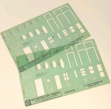 Lot of 2 Vintage Steelcraft Mfg Co Architectural Window Drafting Templates picture