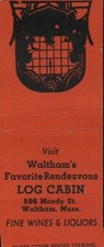 Vtg Bobtail Matchbook Cover Log Cabin Waltham Massachusetts picture