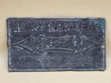 Vintage 1925 Gerock Bros Stamped Zinc New Year Plaque Antique St. Louis MO Sign  picture