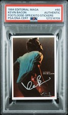 Kevin Bacon Footloose 1984 Editorial Exito Sticker Rookie Autograph 60 PSA POP 1 picture