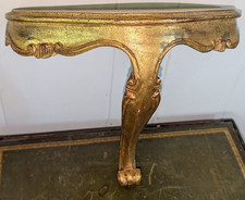 Antique Gold Gilt Italian Florentia Ornate Carved Wood Wall Shelf Sconce 14 in picture