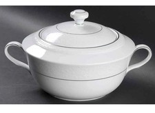 Noritake Whitecliff Platinum Round Covered Vegetable Bowl 1321008 picture