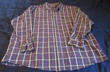 Panhandle Slim 2XL Western Shirt Purple Shadow Plaid Pearl Snap Pocket Cuffs picture