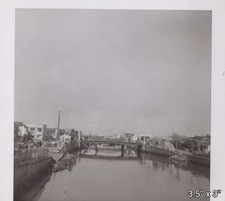 Yokohama Japan Harbor Bridge Waterfront Blurry VINTAGE PHOTO picture