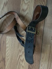 Vgt Us Officer Belt + Shoulder Strap Black Leather picture