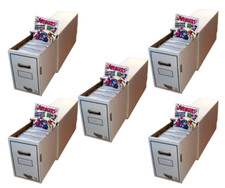 5 Long Comic Book Drawer Boxes Comics Storage Box with Drawers and Dividers picture