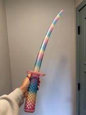 3D Printed Collapsible Rainbow Katana | Gravity Sword | Unique Collectible & Fid picture