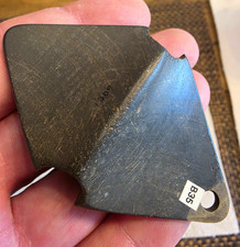 Native American Miniature Double Notched Wing Slate Bannerstone, COA, Ohio picture
