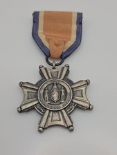 Original WWI New York Conspicuous Service Cross Numbered STERLING SILVER 925 picture