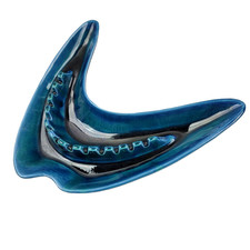 Vintage MSM Ashtray marked Col Style USA A-207 Turquoise Boomerang picture