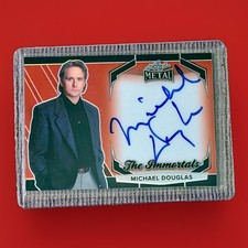 Michael Douglas Red Autograph 2024 Leaf Metal Pop Century Auto Celebrity Card 1 picture