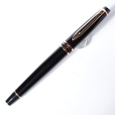 Waterman Expert II Discontinued Fountain Pen Steel Nib F Black GT Very Good Used picture