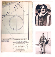 WWII 1943 New York U-9 Sectional Aeronautical Chart LT Col. Wilson Garey picture