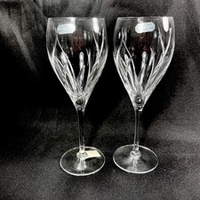 2 Cristal D'Arques-Durand Agena Water Wine Glasses  Goblets New W/Sticker 8 1/2” picture