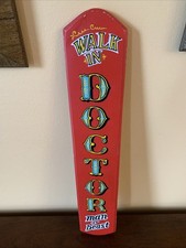 Vintage 60s Yorkraft Walk In Doctor Man Or Beast Wooden Sign 16x3 picture