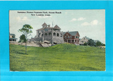 Vintage Postcard-Summer Homes Neptune Park, Ocean Beach, New London, CT. picture