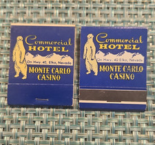2 Vintage Commercial Hotel  Matchbooks  Unstruck-Front & Back strikes picture