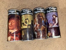 Vintage Granges III Export Beer 13% ABV Swedish 4 Can Lot Pristine B/O Tab Tops picture