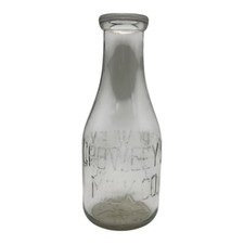 Vintage Crowley's Milk Co Inc. Binghamton NY Dairy Glass Bottle One Quart Qt. picture