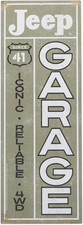 Jeep Garage Since '41 Vertical Metal Sign - Vintage Jeep Sign for Garage, Sho... picture