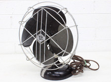 Vtg Robbins & Myers Art Deco Model 5404 Double Diamond Table Fan Tested picture