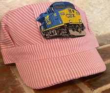 Engineer/Conductor PINK Cap /Hat-CSX Locomotive -adjustable-Adult or Child- NEW picture