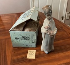 Vtg Lladro 4675 King Balthasar Nativity Gloss Retired Figurine Spain Wiseman Box picture