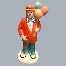 VTG Emmett Kelly Jr Sad Clown Figurine By Flambro Balloons EKJ Collection Circus picture