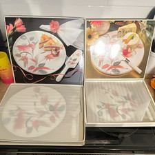 Mikasa FX003 Silk Flowers Cake & Cheese Serving Set Made in Japan picture