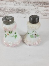 Pair of Antique Fostoria Glass Co. Art Glass Salt Shakers Knobby picture