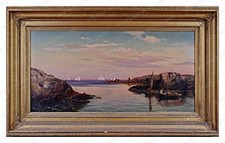 Nahant Massachusetts 1870 Forty Steps Beach Sailboats Standard Postcard picture