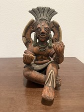 Vintage Aztec/ Inca/ Mayan Mexico Folk Art Pottery/ Terracotta Figure picture