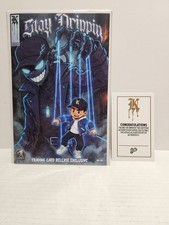 KICKSTRADOMIS STAY DRIPPIN SIGNED COMIC BOOK TRADING CARD EXCLUSIVE.  60 OF 60. picture